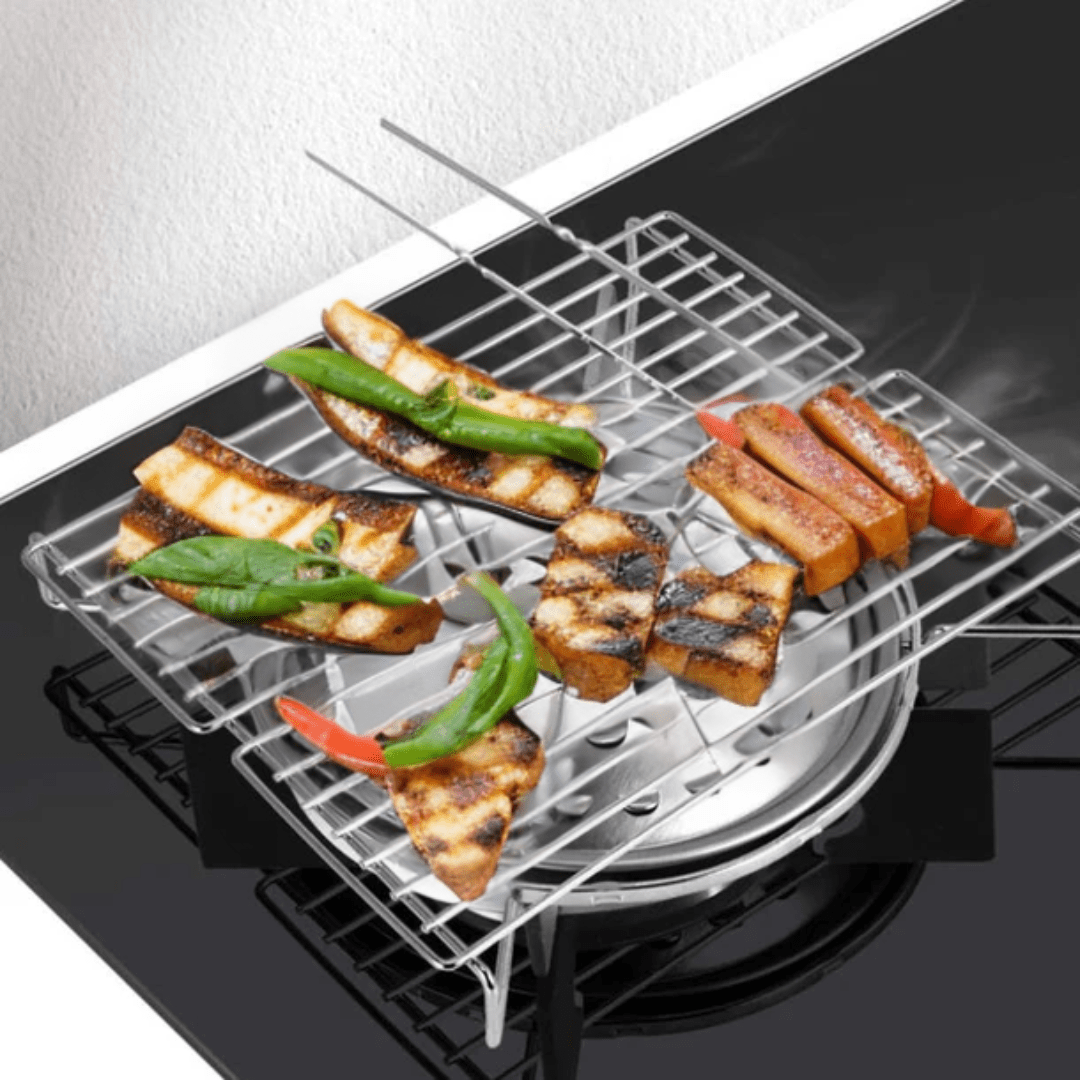 Portable Stainless Steel BBQ Grill Set