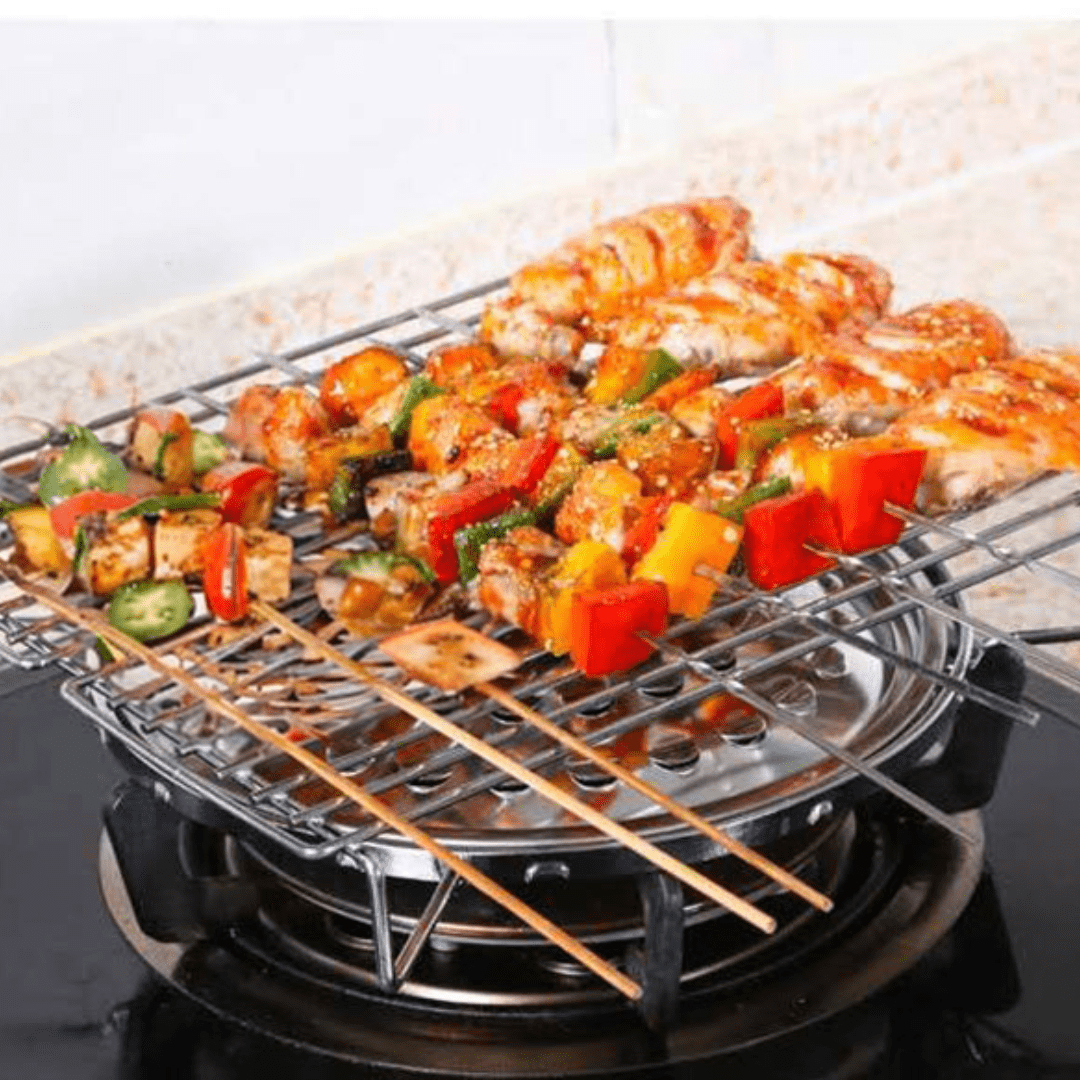 Portable Stainless Steel BBQ Grill Set