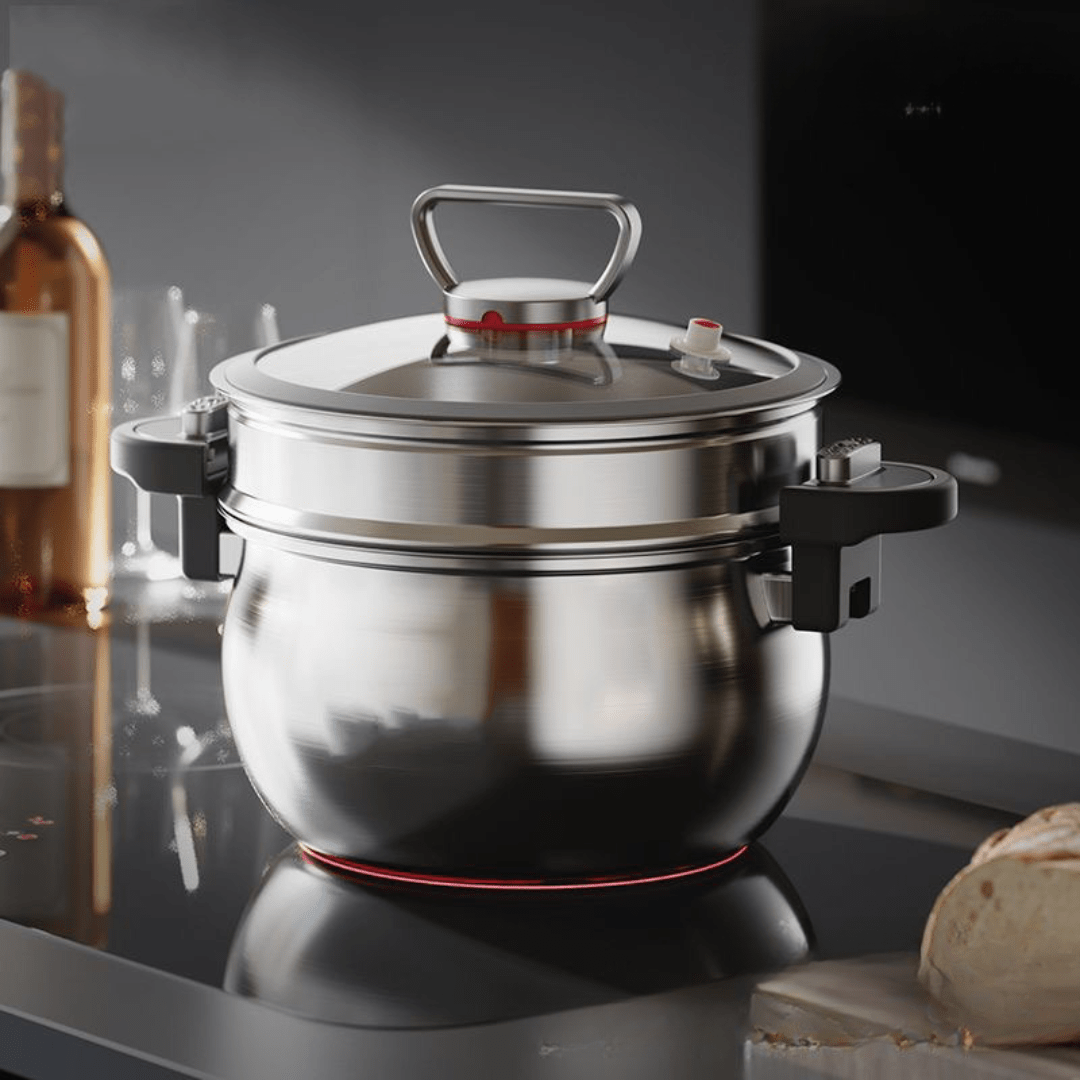 Multi-Stove Micro-Pressure Cooking Pot With Glass Lid (7L)