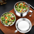 Multipurpose Stainless Steel Cooking Bowl with Lid