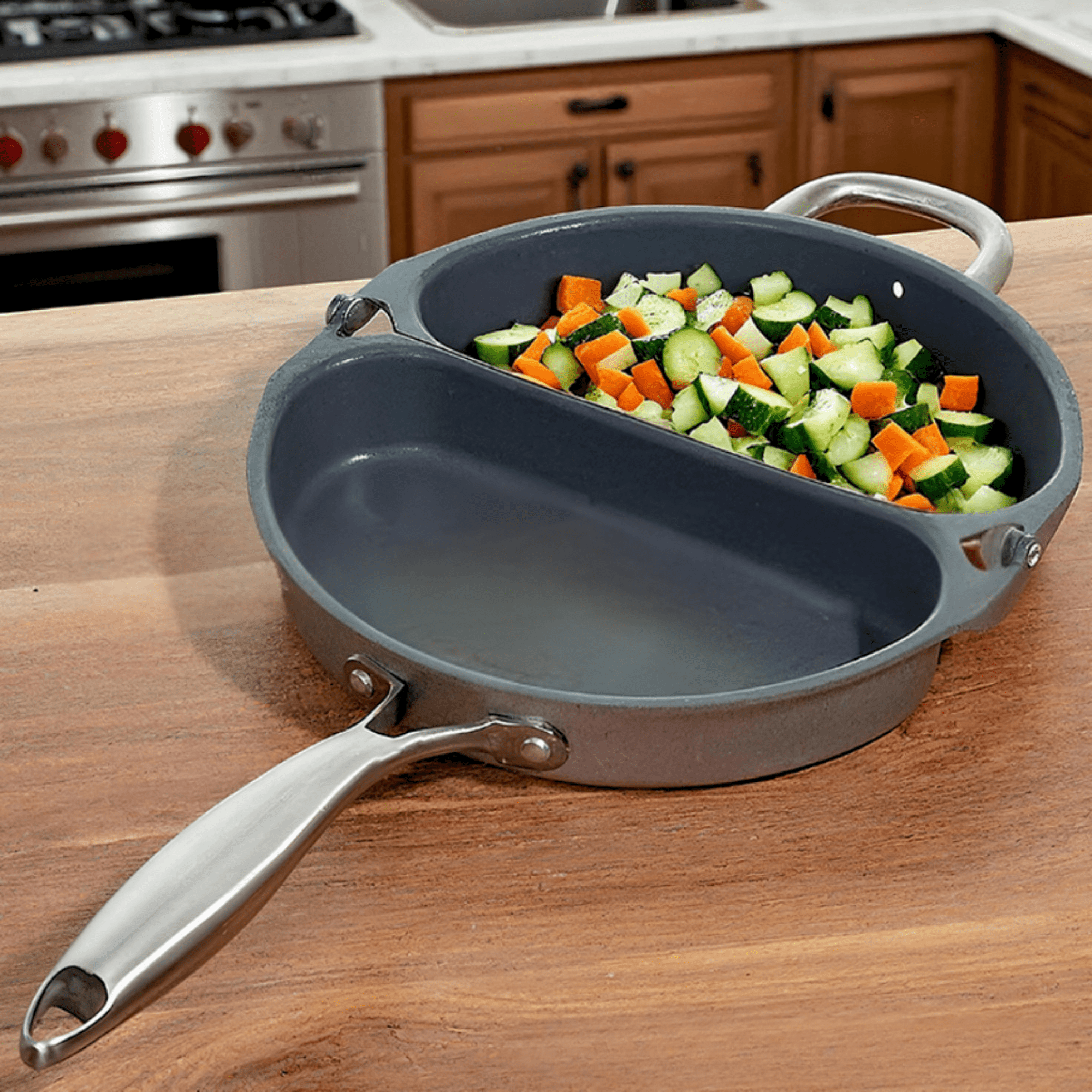 Non-Stick Double-Sided Folding Fry Pan (26cm)