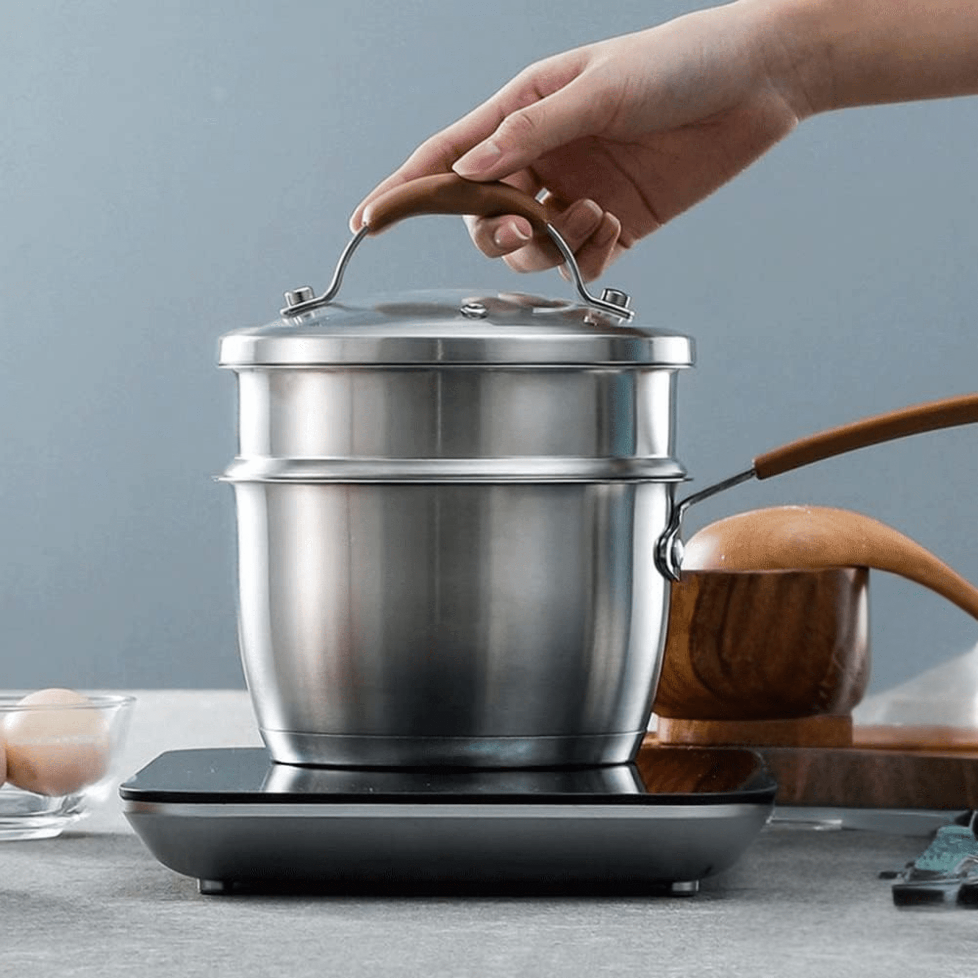 Multi-Purpose Stainless Steel Cooking & Steaming Pot (2Litre)
