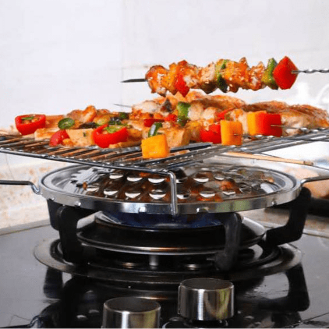 Portable Stainless Steel BBQ Grill Set