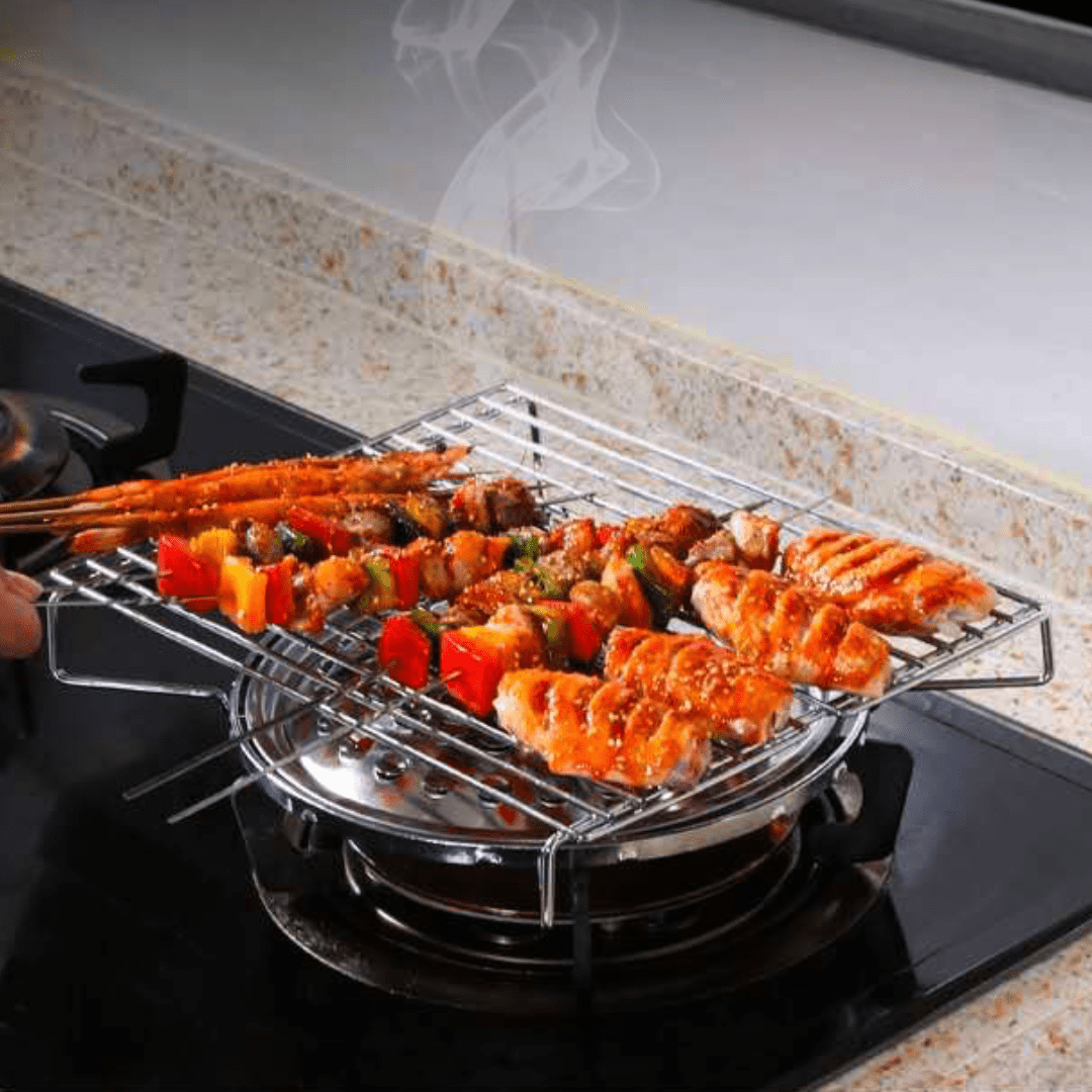 Portable Stainless Steel BBQ Grill Set