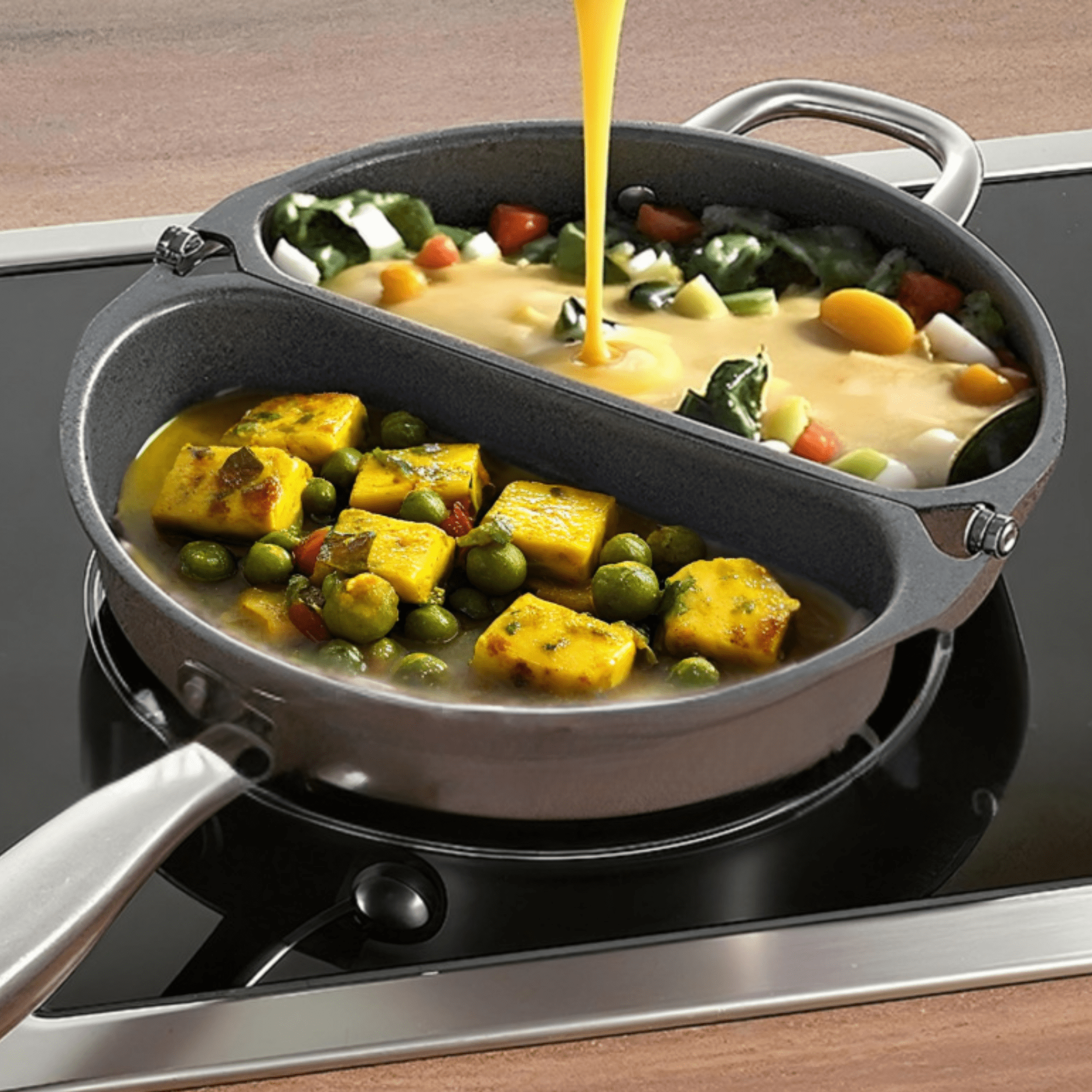 Non-Stick Double-Sided Folding Fry Pan (26cm)