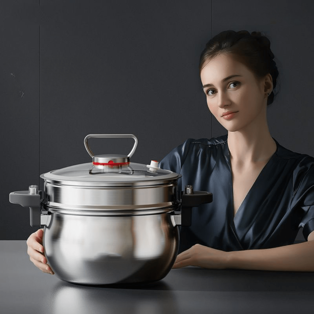 Multi-Stove Micro-Pressure Cooking Pot With Glass Lid (7L)
