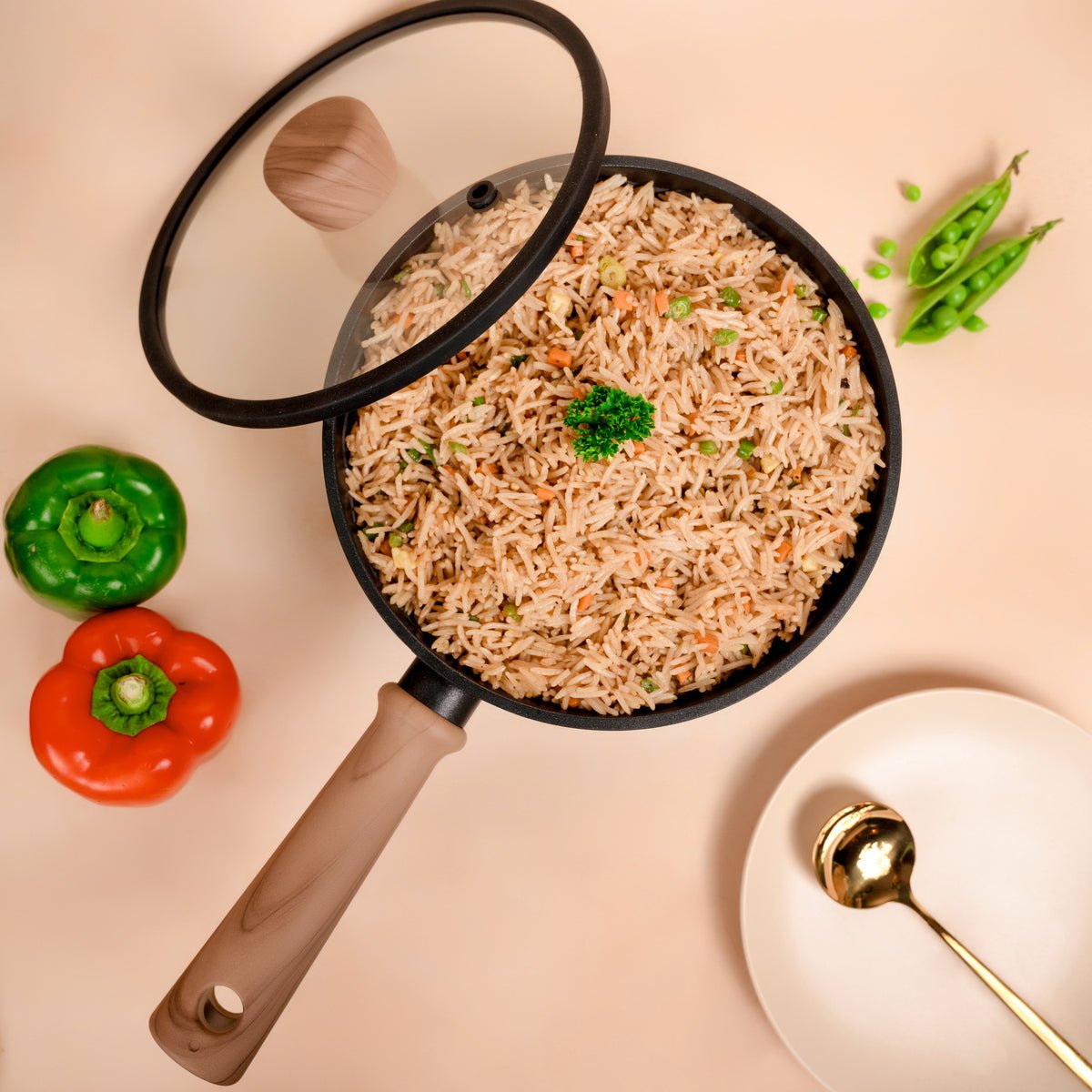 Multi-Purpose Titanium Non-Stick Cooking Pot with Lid (20cm)