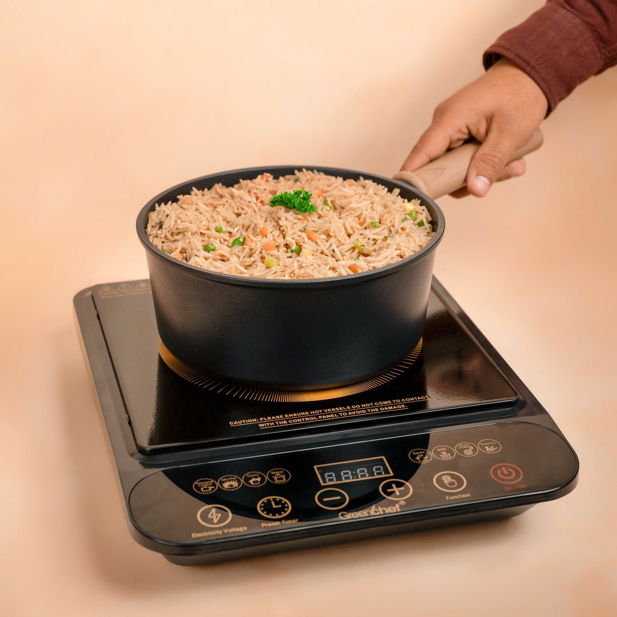 Multi-Purpose Titanium Non-Stick Cooking Pot with Lid (20cm)