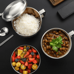 Multipurpose Stainless Steel Cooking Bowl with Lid