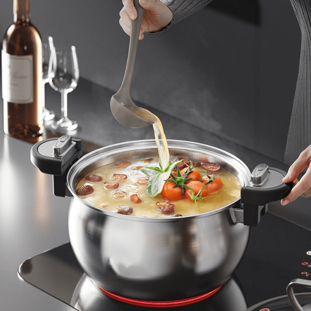 Multi-Stove Micro-Pressure Cooking Pot With Glass Lid (7L)