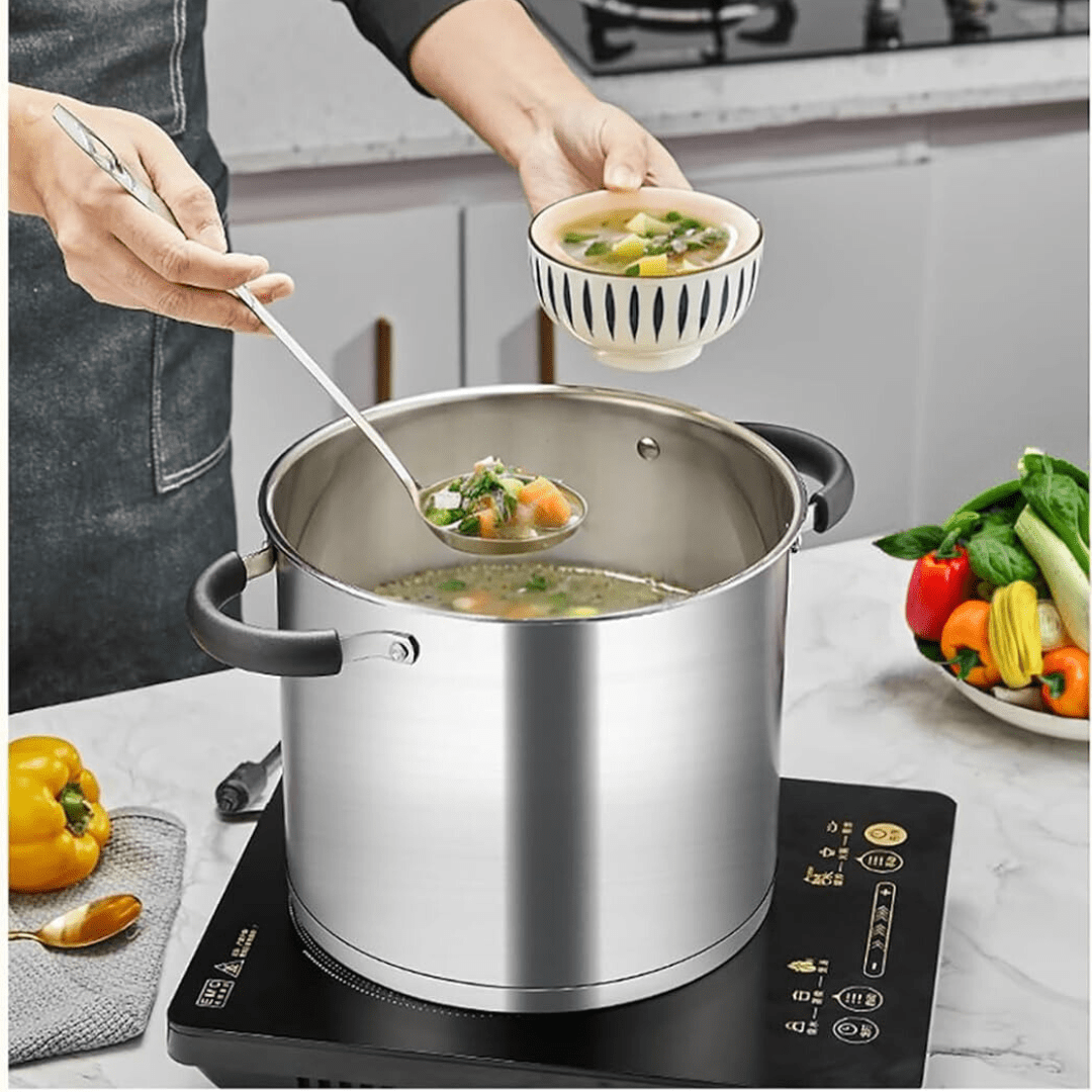 Stainless Steel Deep Cooking Pot with Lid (7.5L)