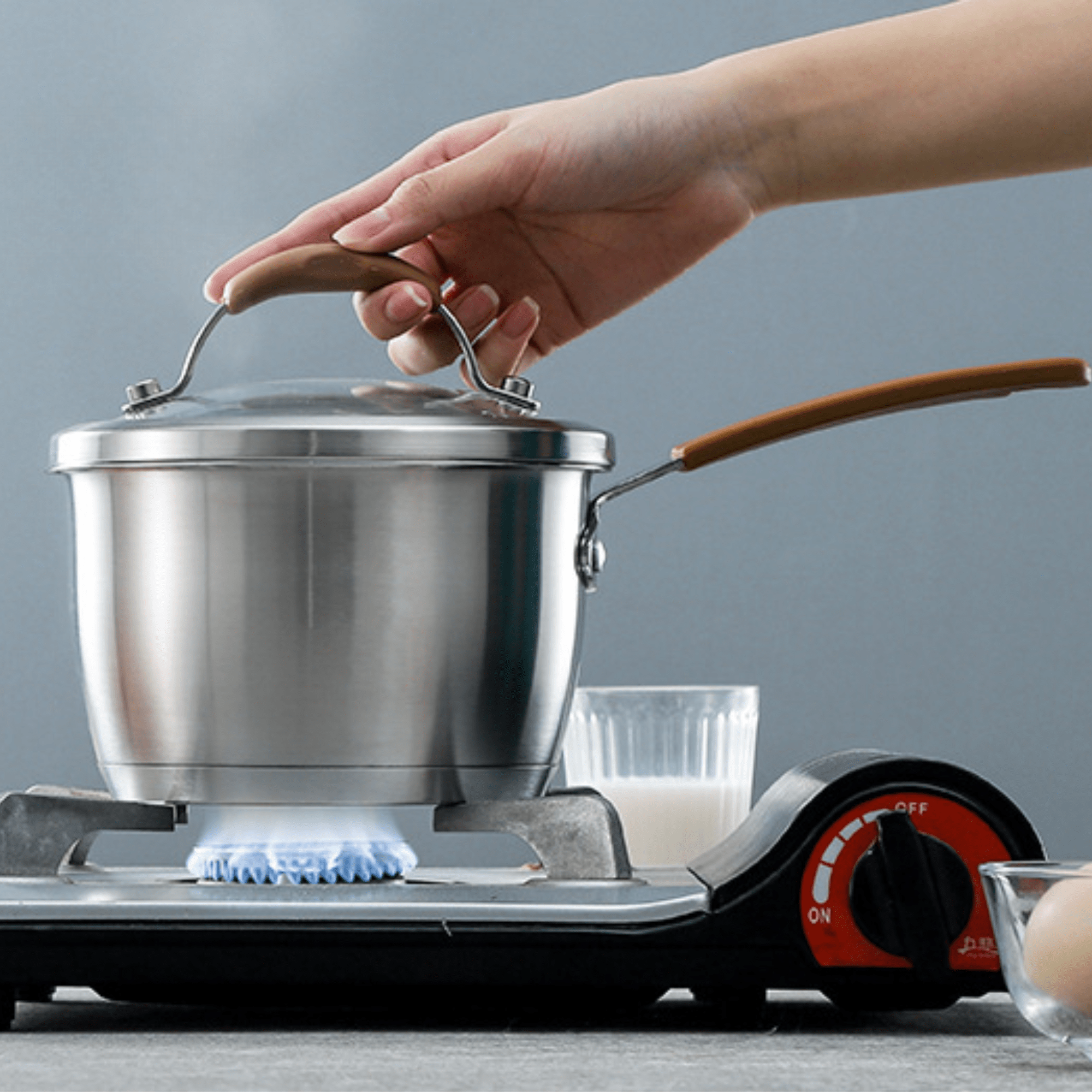 Multi-Purpose Stainless Steel Cooking & Steaming Pot (2Litre)