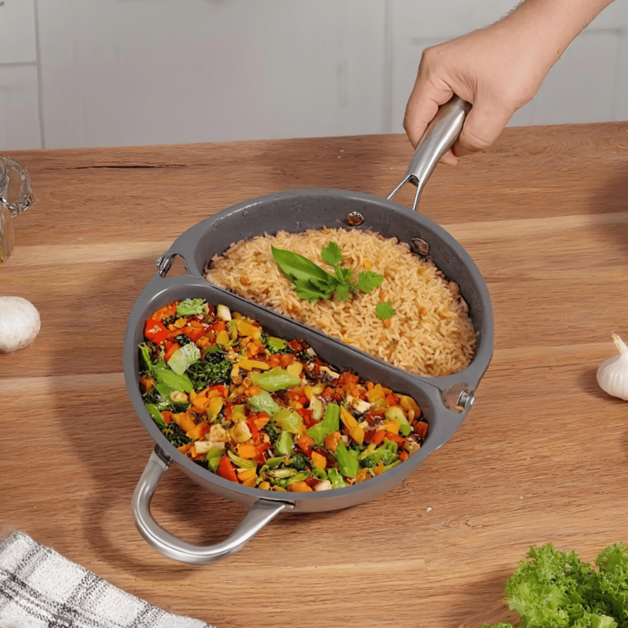 Non-Stick Double-Sided Folding Fry Pan (26cm)