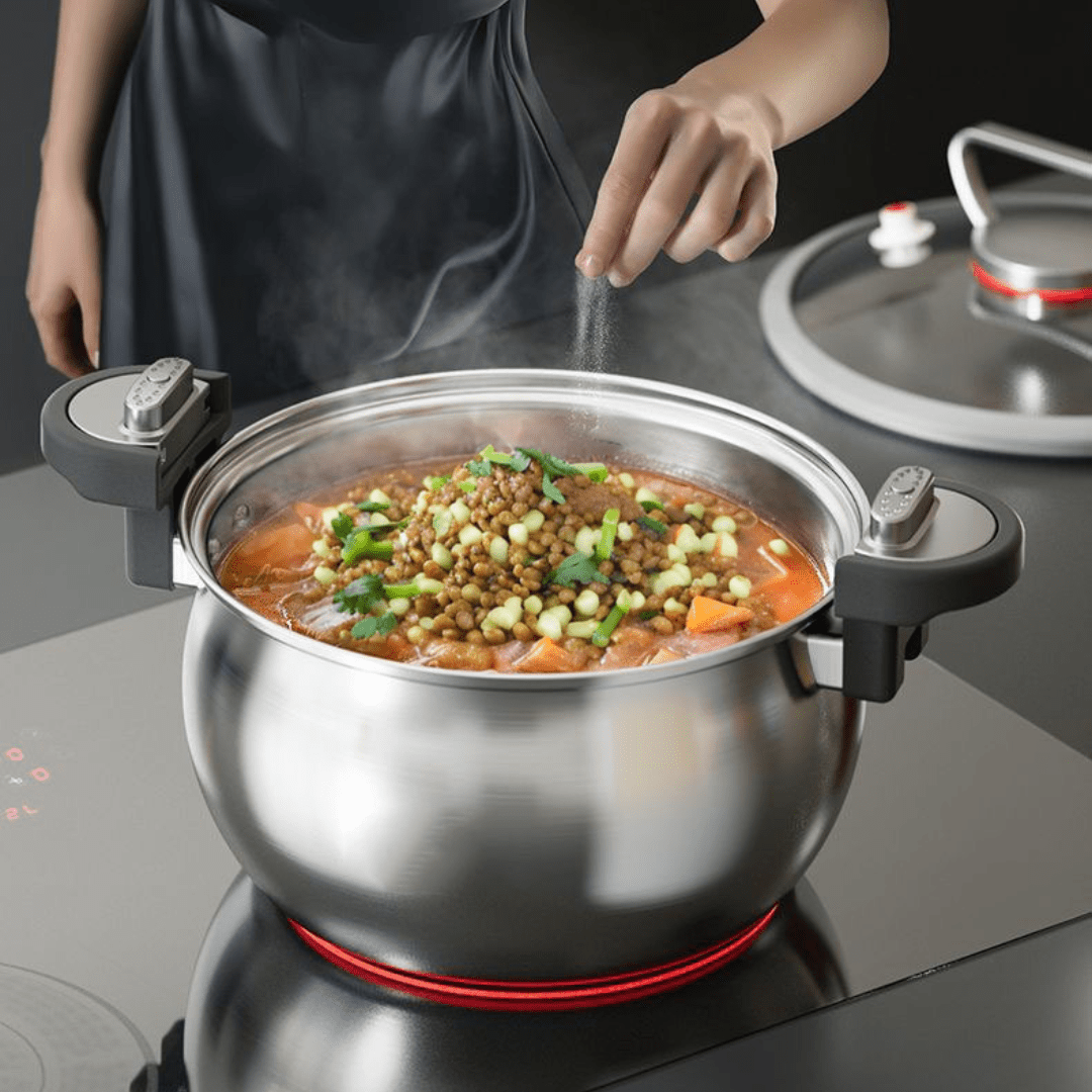 Multi-Stove Micro-Pressure Cooking Pot With Glass Lid (7L)