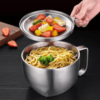 Multipurpose Stainless Steel Cooking Bowl with Lid
