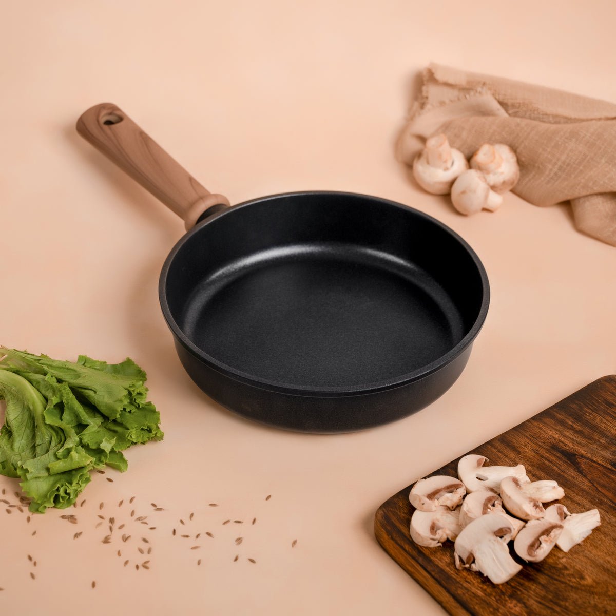 Durable Titanium Alloy Non-Stick Frying Pan without Lid (20cm)