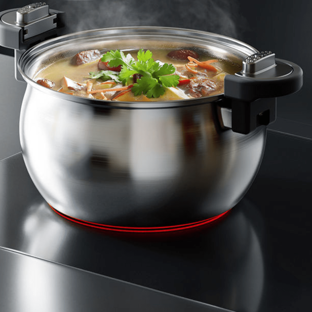 Multi-Stove Micro-Pressure Cooking Pot With Glass Lid (7L)
