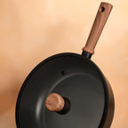 Durable Aluminum Alloy Titanium Fry  Wok with Non-Stick Surface (28cm)