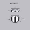 Multipurpose Stainless Steel Cooking Bowl with Lid