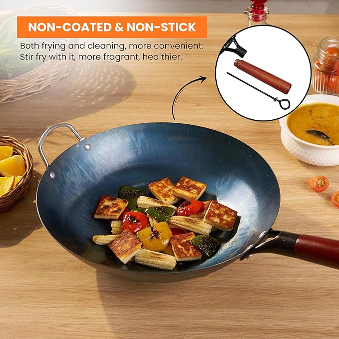 Heavy Duty Non-Stick Pan With Wood Handle