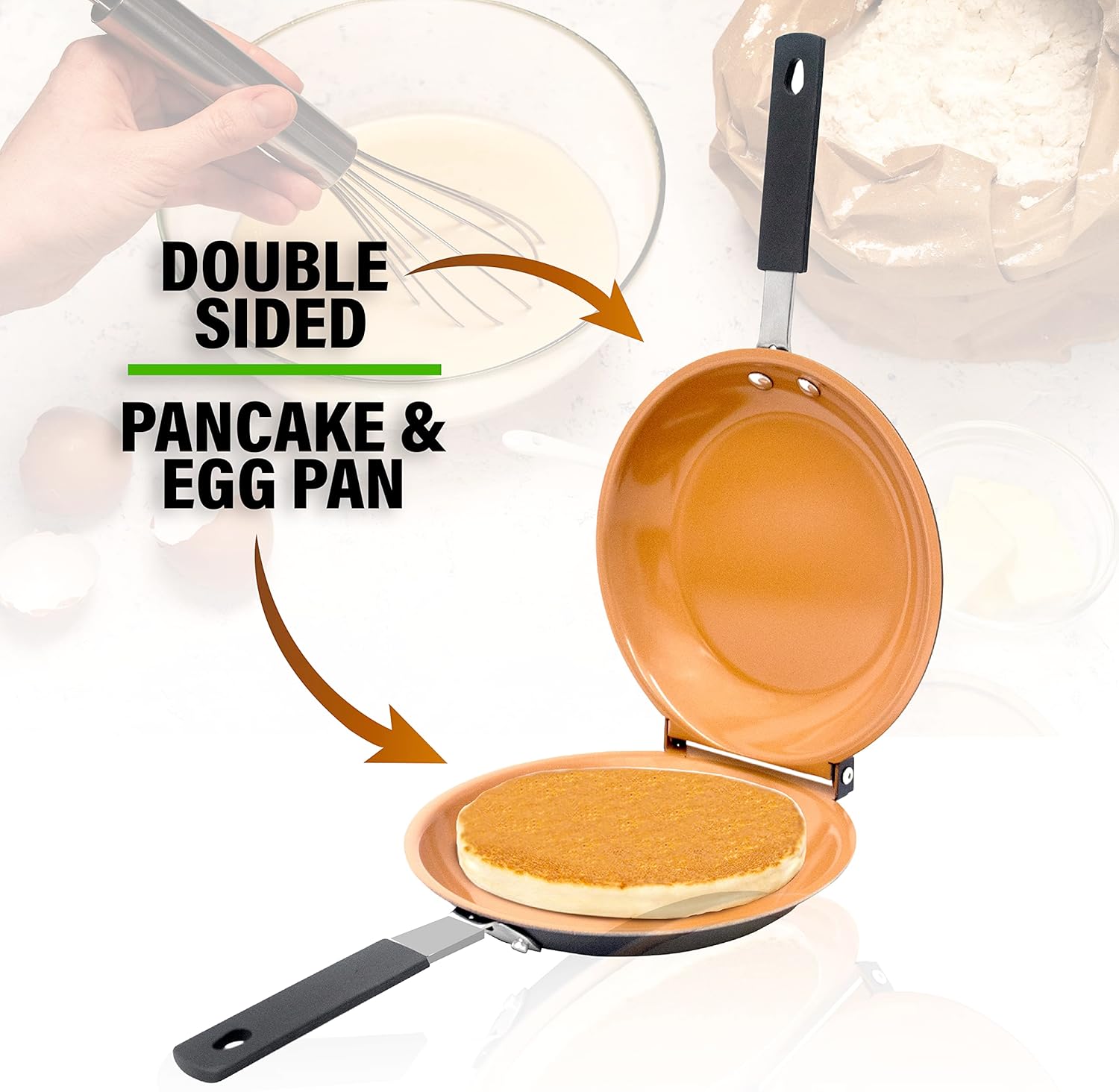 Dual Sided Non-Stick Breakfast Frying Pan(15cm)