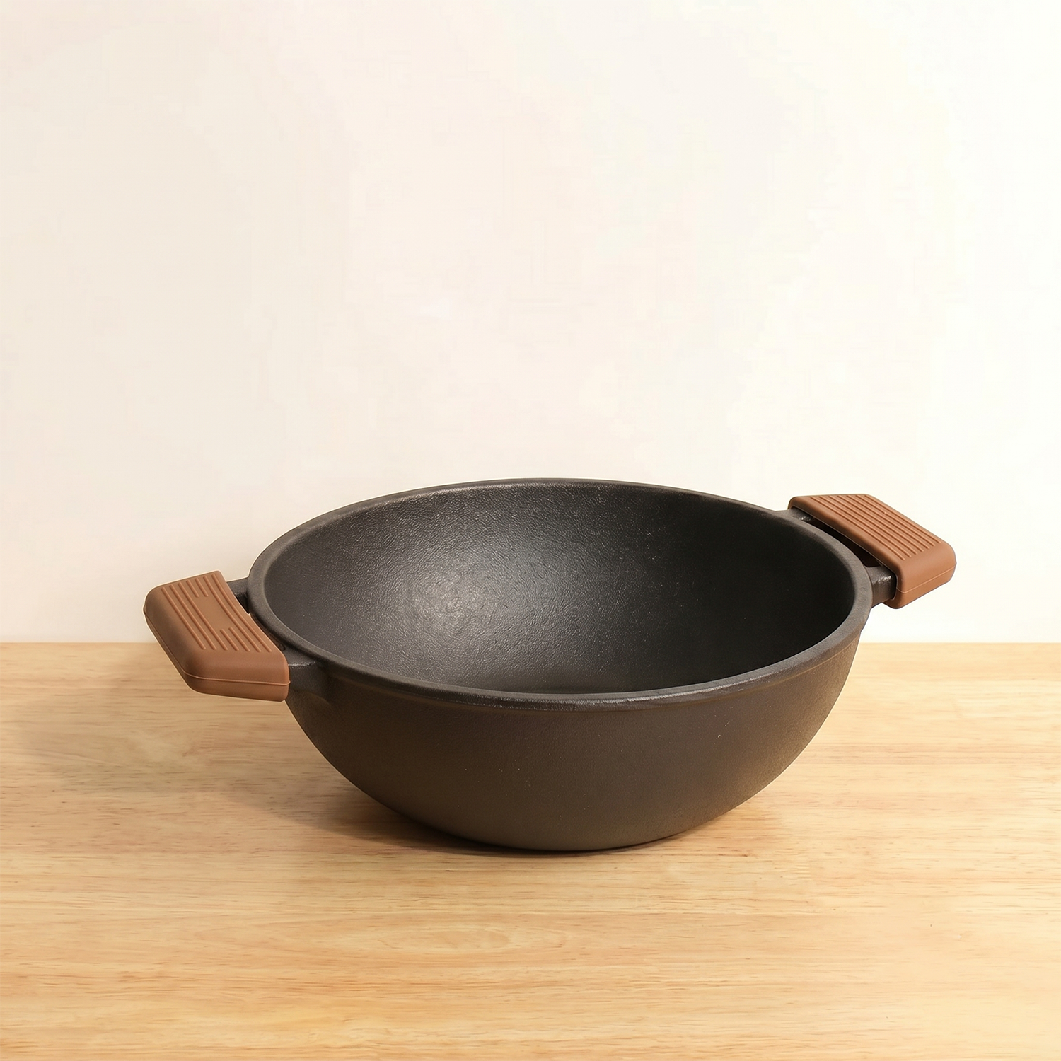 Classic Cast Iron Cooking Kadai with Silicone Grip(24cm)