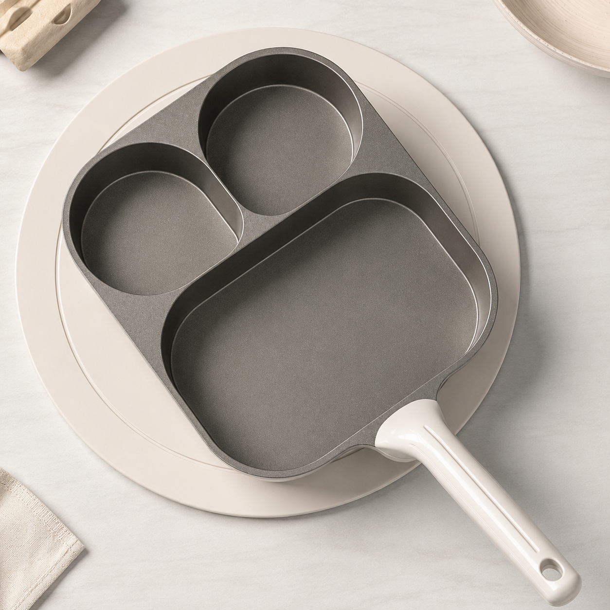 Titanium Ceramic 3-in-1 Breakfast Frying Pan