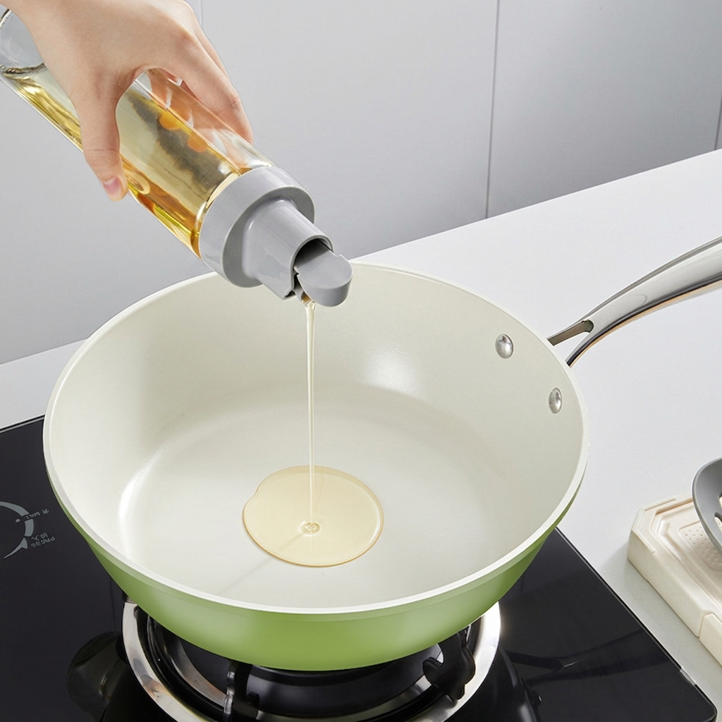 Green Ceramic Nonstick Wok with Glass Lid(30cm)