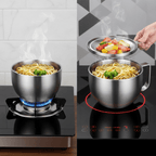 Multipurpose Stainless Steel Cooking Bowl with Lid