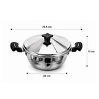 5-Piece Stainless Steel Idli Maker and Steaming Kadai Set
