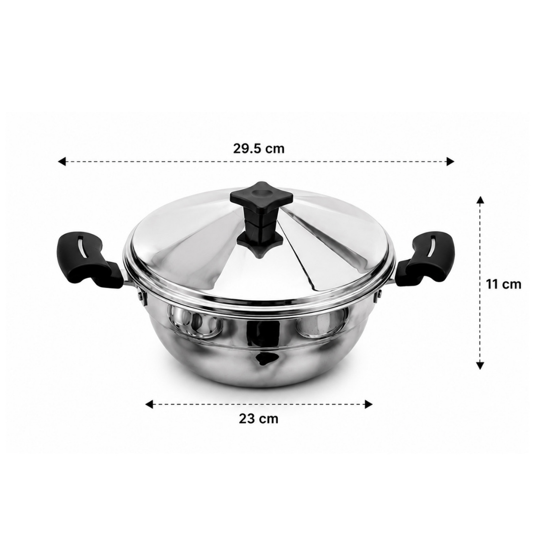 5-Piece Stainless Steel Idli Maker and Steaming Kadai Set