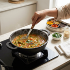 Classic Cast Iron Cooking Kadai with Silicone Grip(24cm)