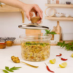 Multi-Purpose Transparent High Borosilicate Glass Pot with Lid