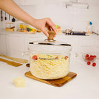 Multi-Purpose Transparent High Borosilicate Glass Pot with Lid