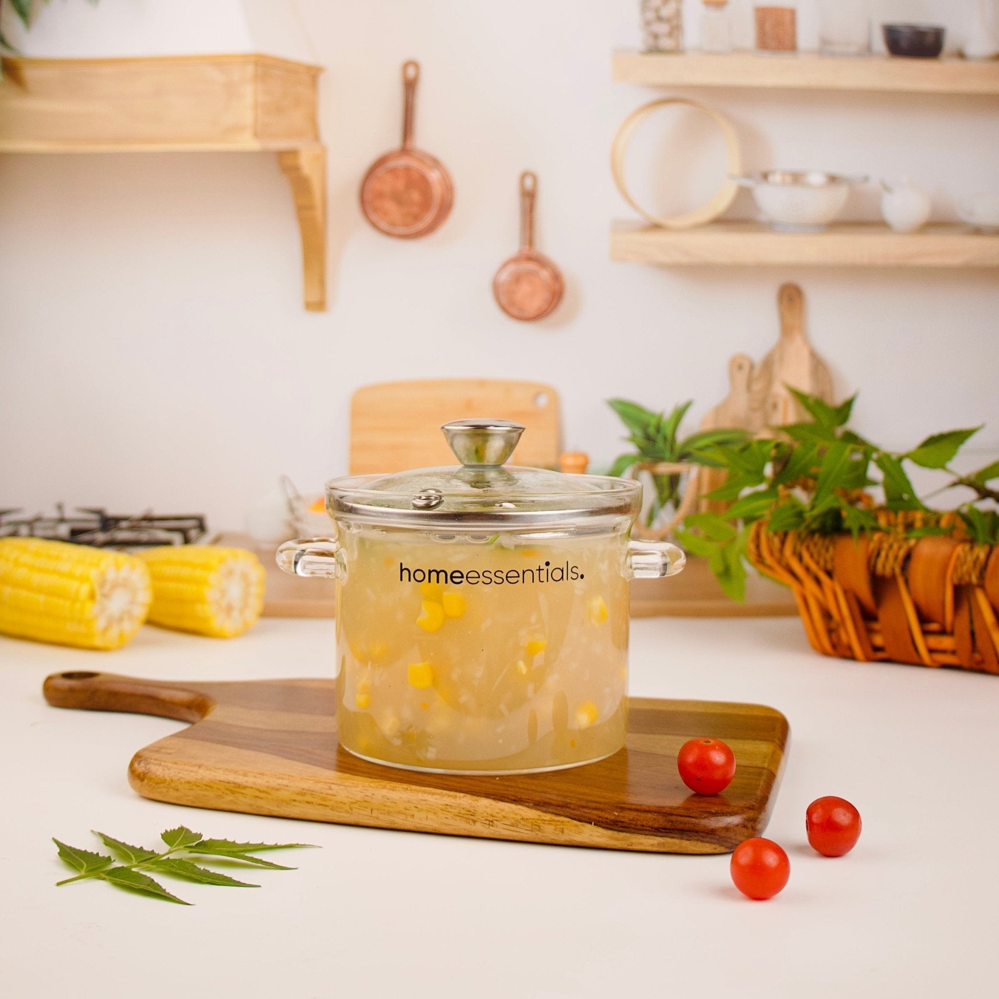 Multipurpose Transparent Borosilicate Cooking Pot (700 ml)